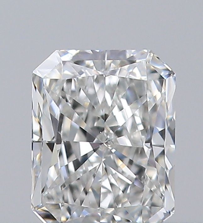 Radiant cut diamond with brilliant facets, showcasing clarity and sparkle for engagement rings or fine jewelry.