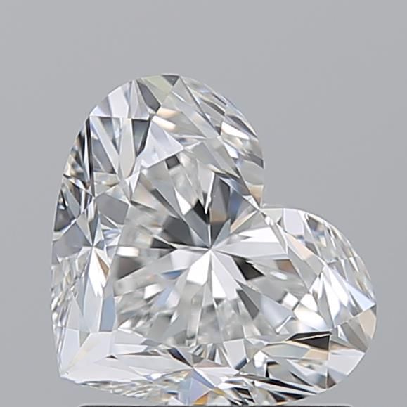 Sparkling heart-shaped diamond with brilliant facets, ideal for engagement rings and fine jewelry.