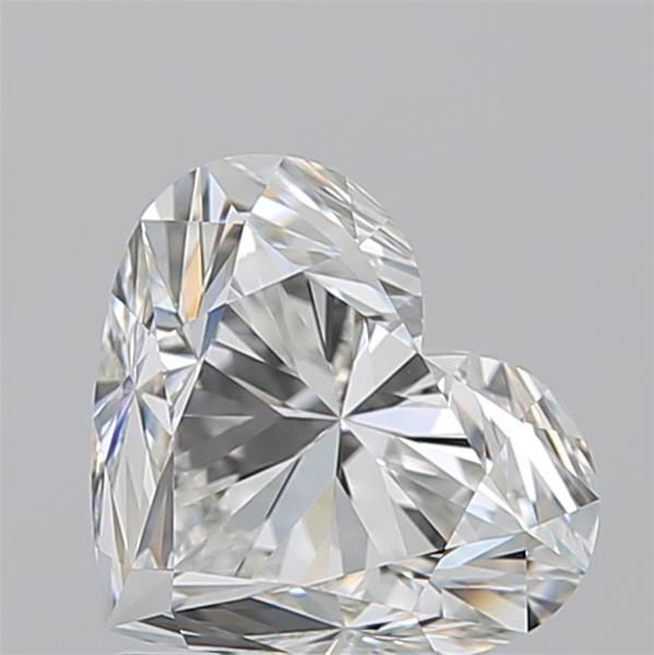 Heart-shaped natural diamond with brilliant cut, showcasing fire and sparkle against neutral background
