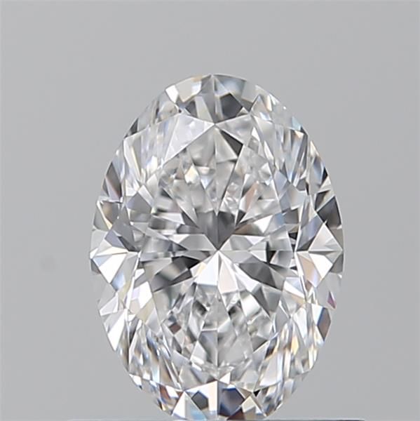 Oval-cut natural diamond with brilliant facets, certified for clarity and sparkle