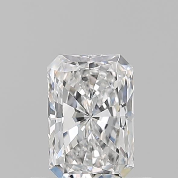 Radiant cut diamond with brilliant facets, showcasing clarity and sparkle against neutral background