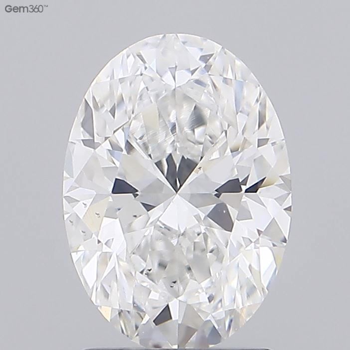 Oval cut natural diamond with brilliant facets, ideal for custom engagement rings or jewelry