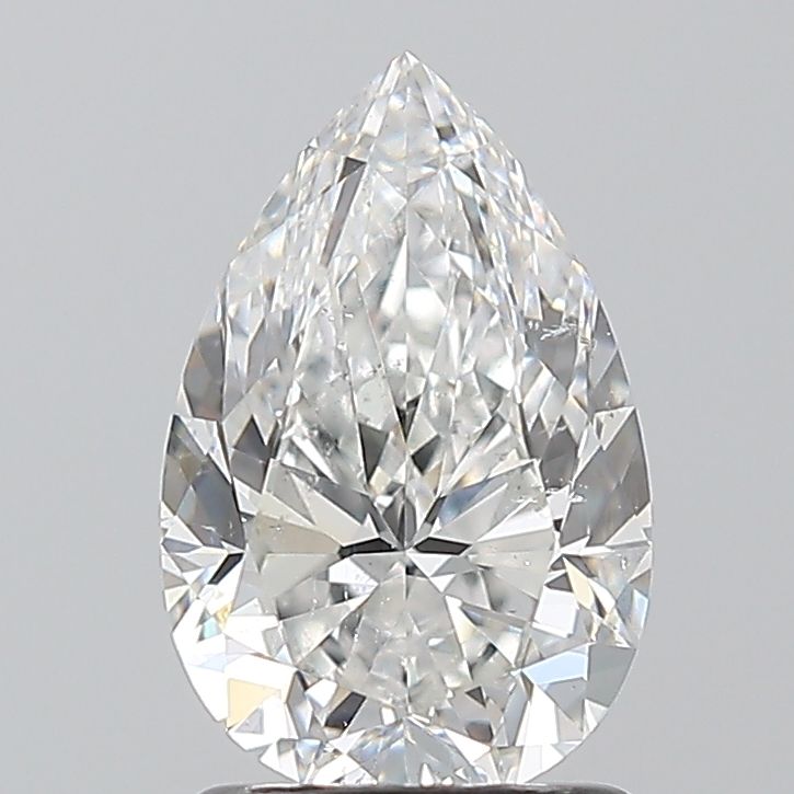 Brilliant pear-shaped natural diamond with exceptional sparkle and clarity, ideal for engagement rings.