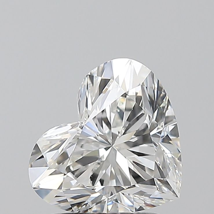 Heart-shaped diamond with brilliant cut, showcasing sparkle and clarity for engagement or fine jewelry