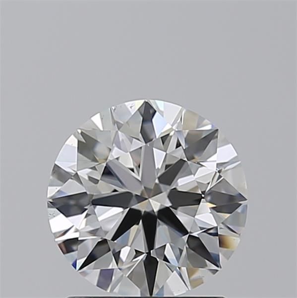 Round brilliant cut diamond with exceptional sparkle and precision facets
