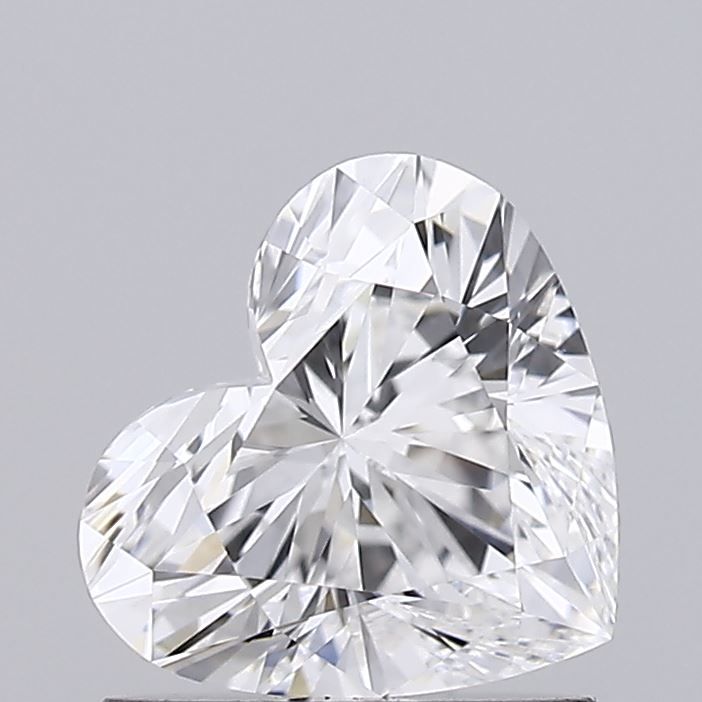 Heart-shaped natural diamond with brilliant cut, showcasing sparkle and clarity for engagement rings