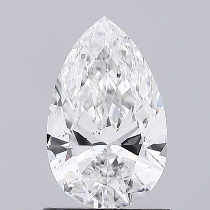 Sparkling pear-cut diamond with brilliant facets, ideal for engagement rings and fine jewelry