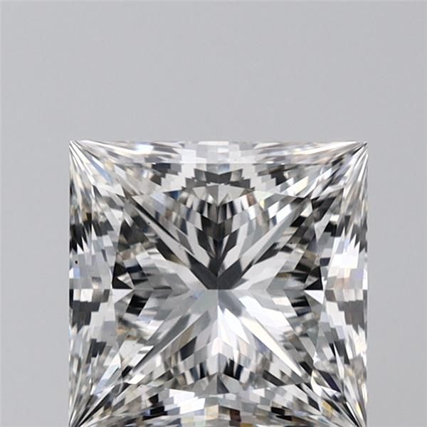 Sparkling princess cut diamond with brilliant facets, natural or lab-grown, certified quality
