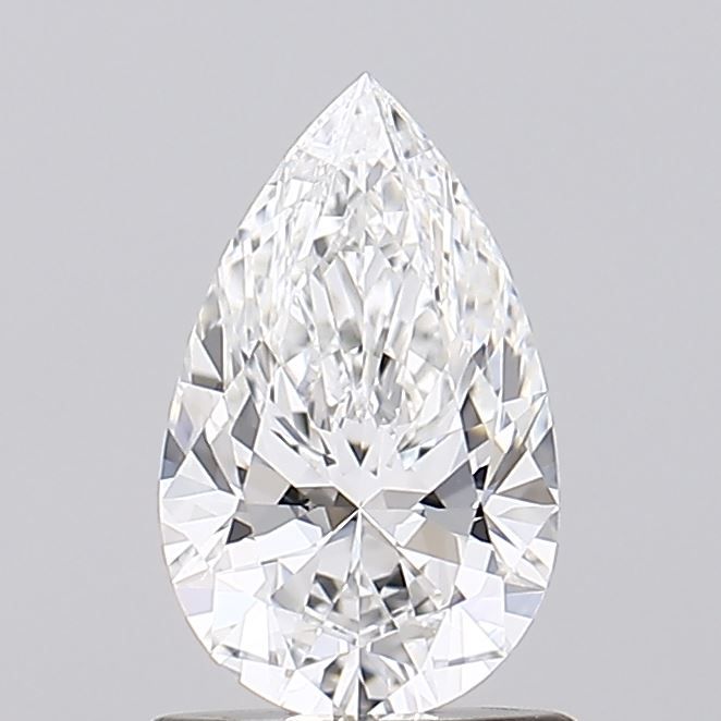 Pear cut diamond with brilliant facets, showcasing clarity and sparkle for engagement rings or fine jewelry.