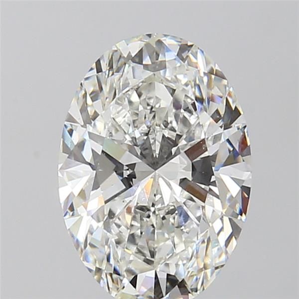 Oval cut natural diamond with brilliant facets, certified for quality and sparkle