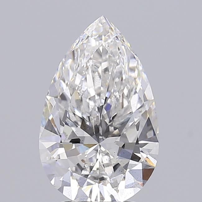 Sparkling pear-shaped diamond with brilliant facets, ideal for engagement rings and fine jewelry