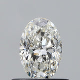 Oval cut natural diamond with brilliant facets, certified and ideal for jewelry settings