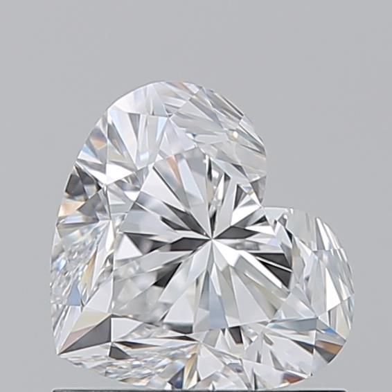 Heart-shaped diamond with brilliant cut, showcasing sparkle and clarity against neutral background
