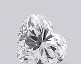 Heart-shaped natural diamond with brilliant cut, showcasing fire and sparkle against neutral background