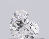 Heart-shaped diamond with brilliant cut facets, showcasing sparkle and clarity for engagement or luxury jewelry.