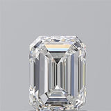 Radiant cut diamond with brilliant facets, showcasing clarity and sparkle against neutral background