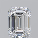Emerald cut diamond with brilliant facets, showcasing clarity and sparkle for engagement rings or fine jewelry.