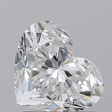 Sparkling heart-shaped diamond with brilliant facets, ideal for engagement rings and fine jewelry.