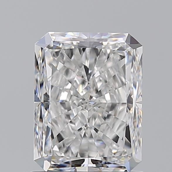 Radiant cut diamond with brilliant facets, showcasing clarity and sparkle for engagement rings or fine jewelry.