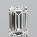 Emerald cut diamond with brilliant facets, showcasing clarity and sparkle for engagement rings or fine jewelry.