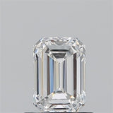 Emerald cut diamond with brilliant facets, showcasing clarity and sparkle for engagement rings or fine jewelry.