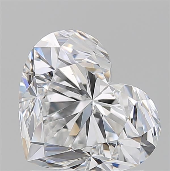 Heart-shaped natural diamond with brilliant cut, showcasing fire and sparkle against neutral background