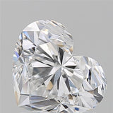 Heart-shaped natural diamond with brilliant cut, showcasing fire and sparkle against neutral background
