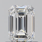 Emerald cut diamond with brilliant facets, showcasing clarity and sparkle for engagement rings or fine jewelry.