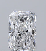 Radiant cut diamond with brilliant facets, showcasing clarity and sparkle for engagement rings or fine jewelry