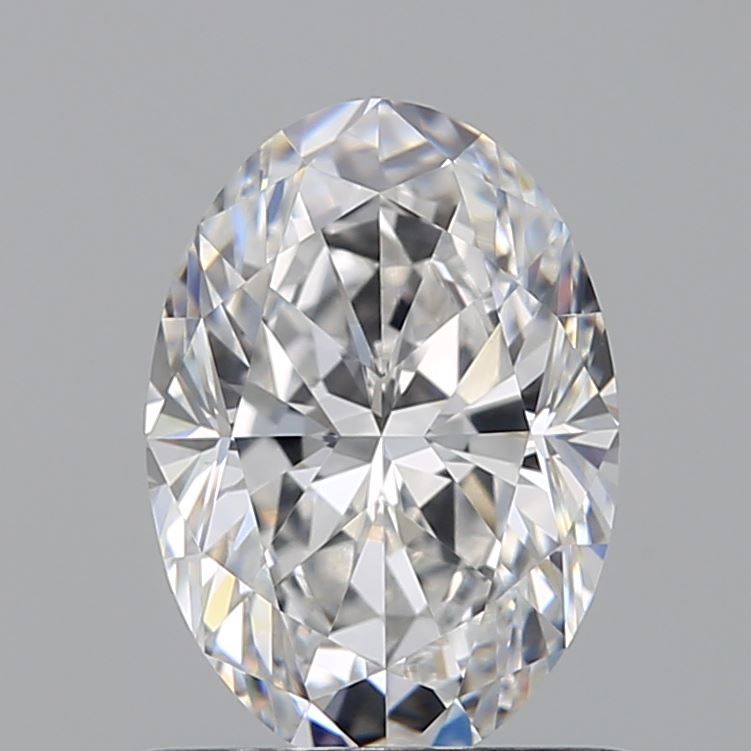 Oval cut natural diamond with brilliant facets, certified for quality and sparkle