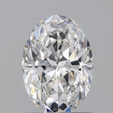 Oval cut natural diamond with brilliant facets, certified for quality and sparkle