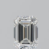 Sparkling emerald cut diamond with brilliant facets, showcasing clarity and precision cut for jewelry.