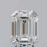 Emerald cut diamond with brilliant facets, showcasing clarity and sparkle for engagement rings or fine jewelry.
