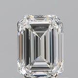 Emerald cut diamond with brilliant facets, showcasing clarity and sparkle for engagement rings or fine jewelry.
