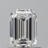 Emerald cut diamond with brilliant facets, showcasing clarity and sparkle for engagement rings or fine jewelry