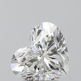 Heart-shaped diamond with brilliant cut, showcasing sparkle and clarity for engagement or fine jewelry