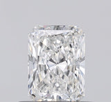 Radiant cut diamond with brilliant facets, showcasing clarity and sparkle for engagement rings or fine jewelry.
