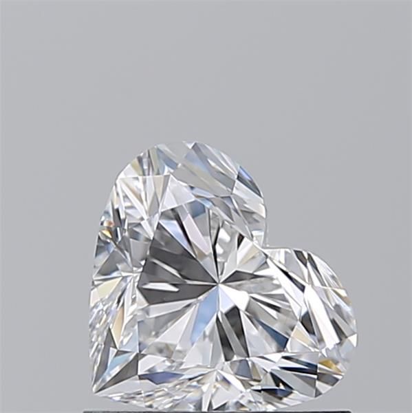 Heart-shaped natural diamond with brilliant cut, showcasing fire and sparkle against neutral background