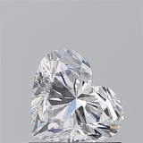 Heart-shaped natural diamond with brilliant cut, showcasing fire and sparkle against neutral background
