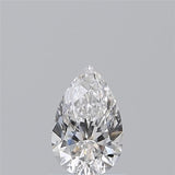 Pear cut diamond with brilliant facets, natural or lab-grown, certified for quality and sparkle