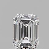 Emerald cut diamond with brilliant facets, showcasing clarity and sparkle for engagement rings or fine jewelry.