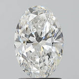 Oval cut natural diamond with brilliant facets, certified and ideal for jewelry settings