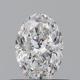 Oval-cut natural diamond with brilliant facets, showcasing fire and sparkle against neutral background