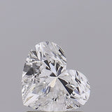 Heart-shaped diamond with brilliant cut, showcasing sparkle and clarity against neutral background