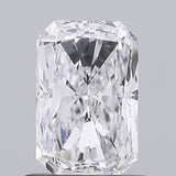 Radiant cut diamond with brilliant facets, showcasing clarity and sparkle for engagement rings or fine jewelry.