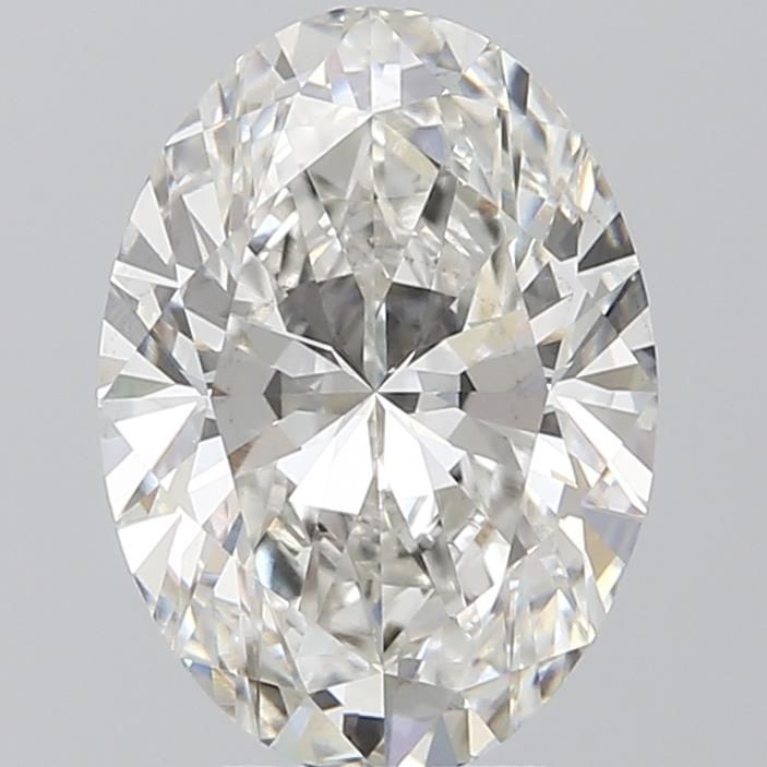 Oval cut natural diamond with brilliant facets, certified clarity and sparkle for engagement rings