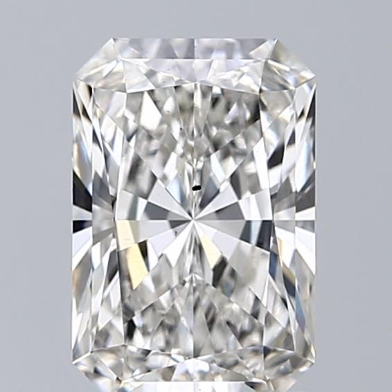 Radiant cut diamond with brilliant facets, showcasing clarity and sparkle for engagement rings or fine jewelry.