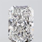 Radiant cut diamond with brilliant facets, showcasing clarity and sparkle for engagement rings or fine jewelry.