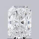 Radiant cut diamond with brilliant facets, showcasing clarity and sparkle for engagement rings or fine jewelry.