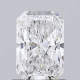 Radiant cut diamond with brilliant facets, showcasing clarity and sparkle for engagement rings or fine jewelry.